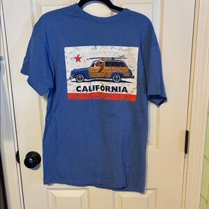 Blue California Graphic T-Shirt Large Men’s no Brand
